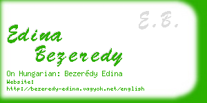 edina bezeredy business card