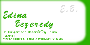 edina bezeredy business card